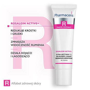 Pharmaceris R Rosalgin Active +, ultra aktywny żel na rumień i zmiany grudkowo-krostkowe, 30 ml