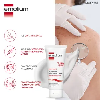 Emolium Dermocare, emulsja do ciała, 200 ml