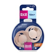 Canpol Lovi Prime, dynamiczny smoczek uspokajający silikonowy, 18 m+ Nude/Blush, 2 szt.