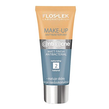 Flos-Lek Laboratorium Anti Acne, podkład, make-up antybakteryjny, naturalny (2), 30 ml