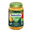 BoboVita Bio,wołowinka w pomidorach z dynią i makaronem, 8 m+, 190 g