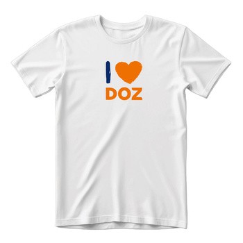 Koszulka bawełniana "I love DOZ", męska, rozmiar XL