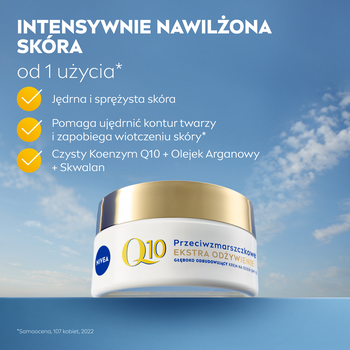 Nivea Q10 Ekstra Odżywienie, krem przeciwzmarszczkowy na dzień, 50 ml
