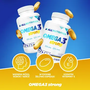 Zestaw 2x Allnutrition Omega 3 Strong, kapsułki, 90 szt.