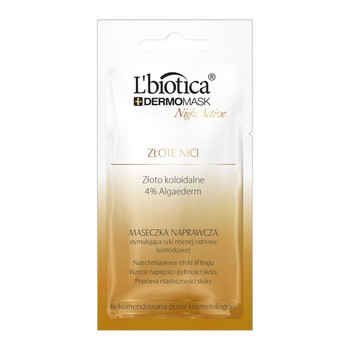 Dermomask Night Active, Złote Nici, maseczka naprawcza, 12 ml, 1 saszetka