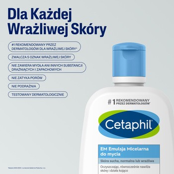 Cetaphil EM, emulsja micelarna do mycia, 250 ml