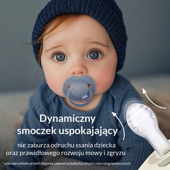 Canpol Lovi Prime, dynamiczny smoczek uspokajający silikonowy, 18 m+ Coconut/Ivory, 2 szt.