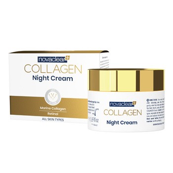 Novaclear Collagen, krem ujędrniająco-wygładzający na noc, 50 ml
