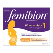 Femibion 1 Wczesna ciąża Kwas Foliowy Plus, tabletki powlekane, 28 szt.