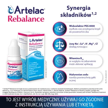 Artelac Rebalance, krople do oczu, 10 ml