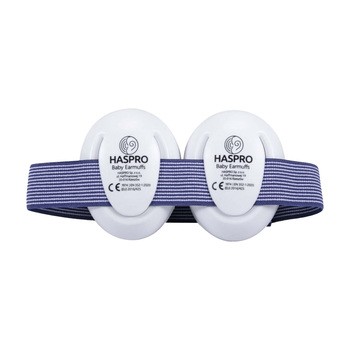 Haspro Baby Earmuffs, nauszniki ochronne dla niemowląt i małych dzieci, niebieskie, 1 szt.