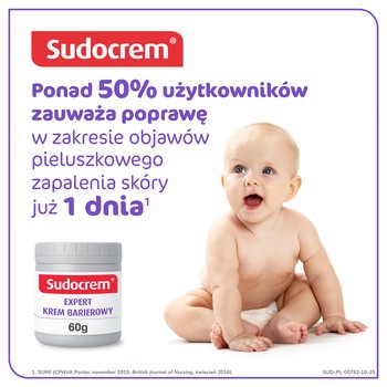 Sudocrem Expert, krem barierowy, pieluszkowe zapalenie skóry, otarcia, 60 g