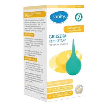 Sanity Gruszka katar STOP, z miękką końcówką nr 7, 6 - 12m