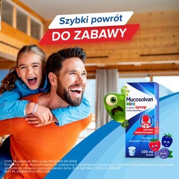 Zestaw 3x Mucosolvan Mini, 15 mg/5 ml, syrop, 100 ml