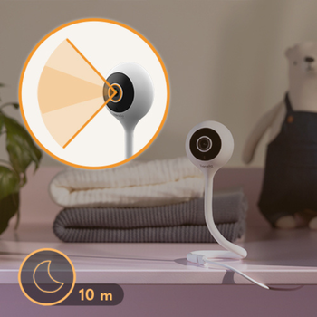 Lionelo Babyline Smart, niania elektroniczna, biała, 1 szt.