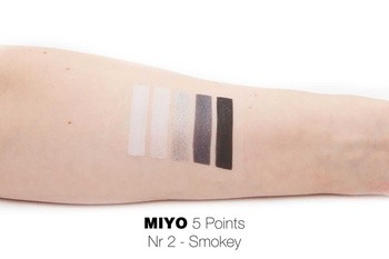 MIYO Five Points Palette, paleta cieni do powiek, 02 Smokey, 6,5 g