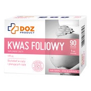 DOZ PRODUCT Kwas foliowy, tabletki, 90 szt.