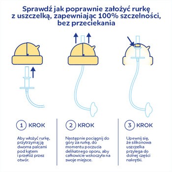 Canpol Babies, kubek niekapek z rurką i odważnikiem, 6 m+, szary, 270 ml