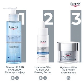 Eucerin Hyaluron-Filler, krem na noc z kwasem hialuronowym do każdego typu skóry, przeciwzmarszczkowy, 50 ml