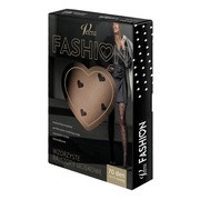 Veera Fashion, rajstopy wzorzyste, 70 DEN, czarne w serca, rozmiar M