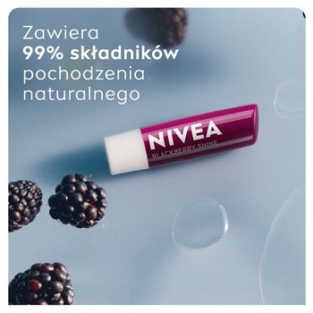 Nivea Blackberry Shine, pielęgnująca pomadka do ust, 4,8 g