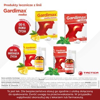 Gardimax medica, 5 mg + 1 mg, tabletki do ssania, 24 szt.