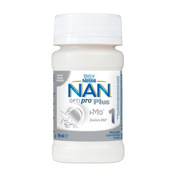 Nan Optipro Plus 1 HM-0, mleko początkowe, płyn, 90 ml x 32 szt.