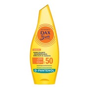 Dax Sun, nawilżająco-regenerująca emulsja do opalania SPF 50 z pantenolem, 175 ml