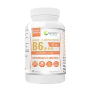 Wish Witamina B6 (P-5-P) 50mg Koenzymatyczna + L-Leucyna + Prebiotyk, kapsułki, 60szt.