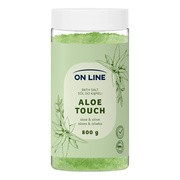 On Line Aloe Touch, sól do kąpieli z aloesem i oliwą z oliwek, 800 g