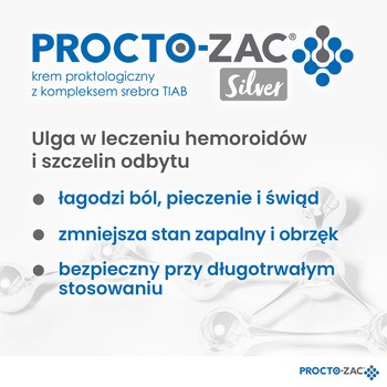 Procto-Zac Silver, krem proktologiczny z komplekem srebra, 25 ml