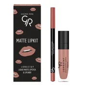 Golden Rose Matte Lipkit, zestaw do makijażu ust, nude, 7,6 g