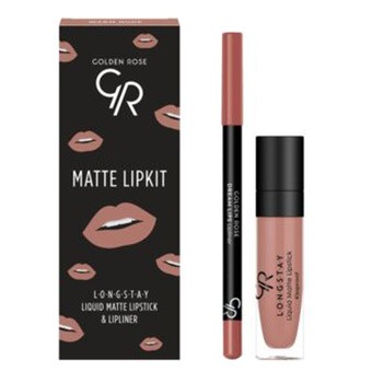 Golden Rose Matte Lipkit, zestaw do makijażu ust, nude, 7,6 g