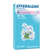 Efferalgan, 80 mg, czopki doodbytnicze, 10 szt.