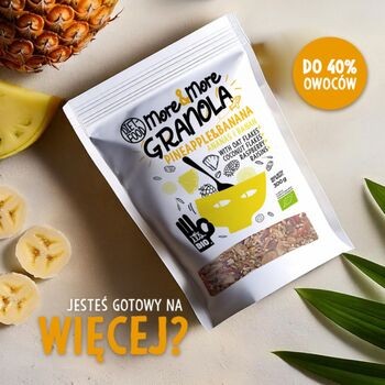 Diet-Food, Bio Granola More&More, Ananas i Banan, 300 g