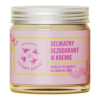 Mydlarnia 4 Szpaki Wanilia i Palmaroza, delikatny dezodorant w kremie, 60 ml