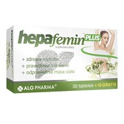 Alg Pharma Hepafemin Plus, tabletki, 40 szt. (30 szt. + 10 szt.)