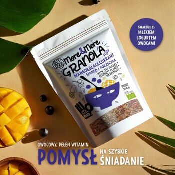Diet-Food, Bio Granola More&More, Mango i Czarna Porzeczka, 300 g
