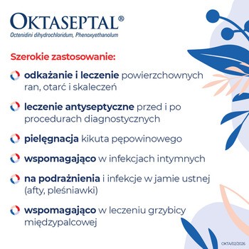 Oktaseptal, (0,10 g+2,00 g)/100 g, aerozol na skórę, 60 ml