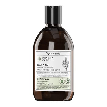 Vis Plantis Pharma Care, szampon do włosów zniszczonych, skrzyp + mocznik, 500 ml
