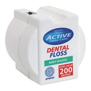 Active, nić dentystyczna, miętowa woskowana, 200 m