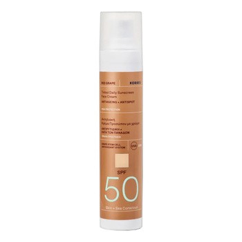 Korres Red Grape, koloryzujący krem ochronny do twarzy SPF 50, 50 ml