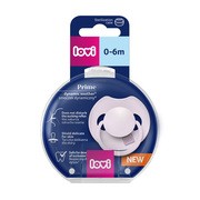 Canpol Lovi Prime, dynamiczny smoczek uspokajający silikonowy, 0-6 m Lilac, 1 szt.