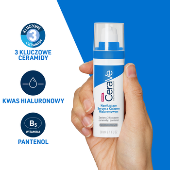 CeraVe, serum nawilżające z kwasem hialuronowym, 30 ml