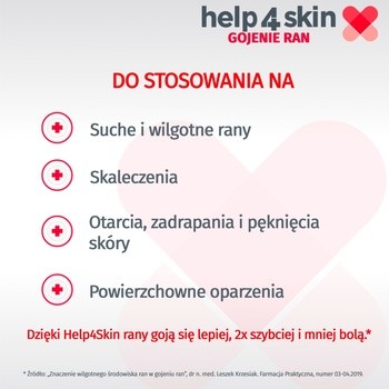 Help4Skin Gojenie Ran, żel hydrokoloidowy, 20 g, tuba