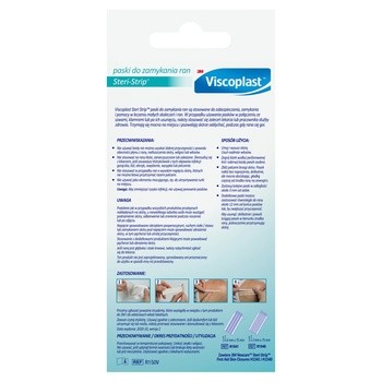 Viscoplast Steri-Strip, paski do zamykania ran, białe, 8 szt.