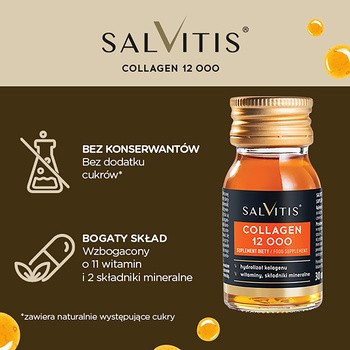 Zestaw Salvitis Collagen, kolagen do picia, płyn, 30 ml x 30 szt.