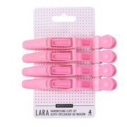 Sister Young, Lara, klipsy fryzjerskie, Pink, 4 szt.