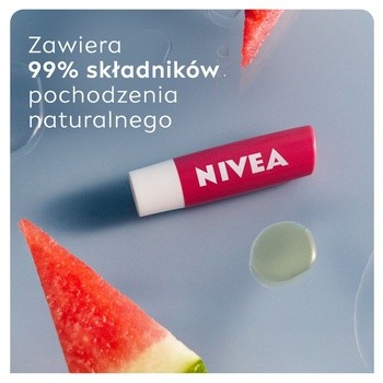 Nivea Watermelon Shine, pielęgnująca pomadka do ust, 4,8 g