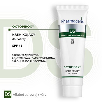 Pharmaceris DS Octopirox, kojący krem do twarzy, SPF 15, 30 ml